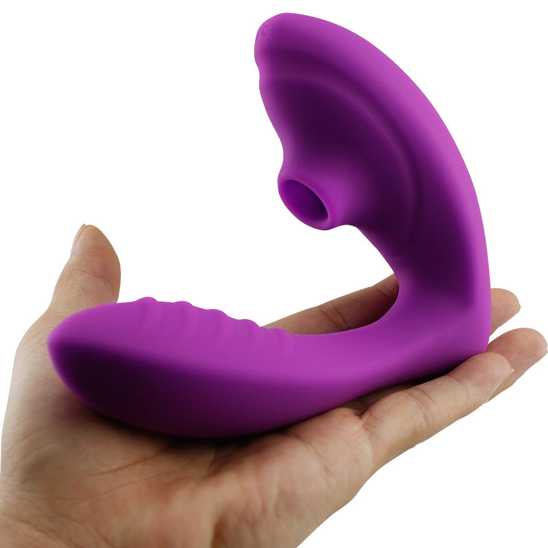 VIBRADOR 2 EM 1 - ESTIMULADOR E SUGADOR DE CLITÓRIS